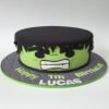 Angry Hulk Fondant Cake