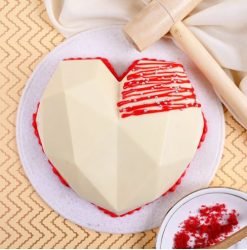 Velvet Heart Shaped Pinata Cake