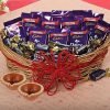 Dairy Milk Basket with Diyas