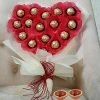 Diwali Diyas with Heart Bouquet