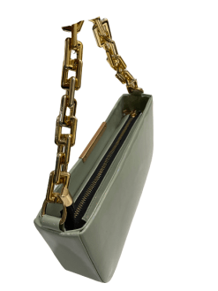 Chunky Chain Green Purse4