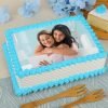 Square Shape Bordered Photo Cake