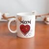 Hearty Decorated Coffee Mug for Mom