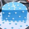 Cloudy Stars Half Cut Cake