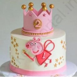 Peppa Queen Crown Cake