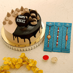 Caramel Cake with rakhi