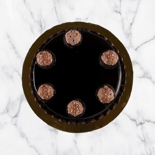 Ferrero Rocher Truffle Cake With Pink Roses