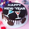 Round New Year Oreo Cake