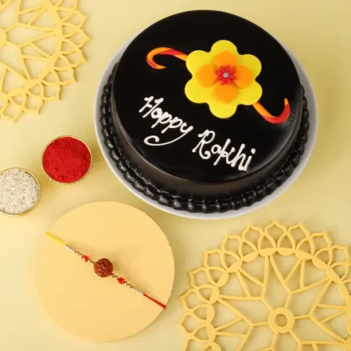 Raksha Bandhan Cake With Rakhi2