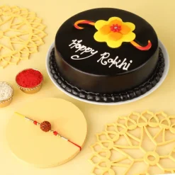 Raksha Bandhan Cake With Rakhi