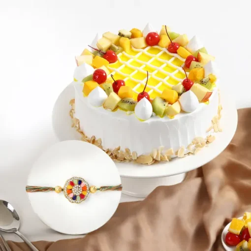 Fruit Cake With Rakhi