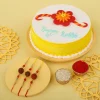 Rudraksha Rakhi with Pineapple Cake