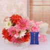 Gerberas Bouquet With Rakhi