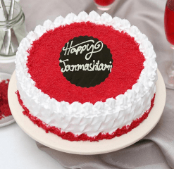 Red Velvet Janmashtami Cake2