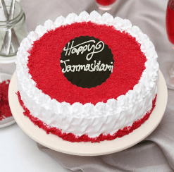 Red Velvet Janmashtami Cake