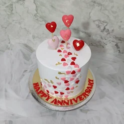 Designer Anniversary Fondant Cake