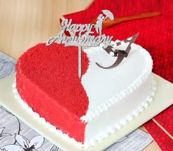 Red Velvet Anniversary Cake