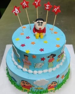 Two Tier Shinchan Cake