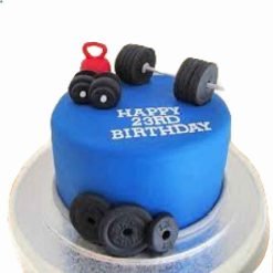 Dumbbell Design Gym Cake